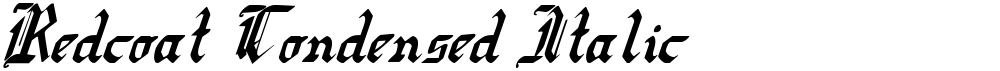 Redcoat Condensed Italic