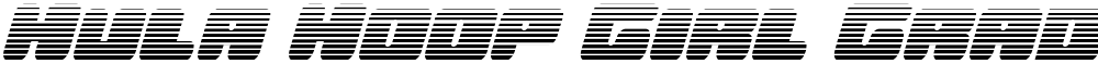 Hula Hoop Girl Gradient Italic