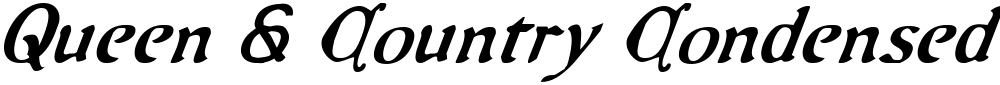Queen & Country Condensed Italic