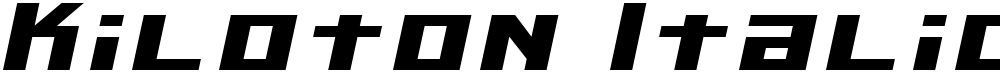 Kiloton Italic