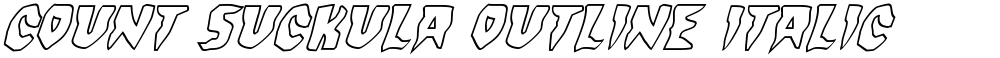 Count Suckula Outline Italic