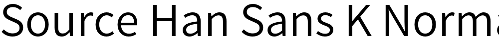 Source Han Sans K Normal