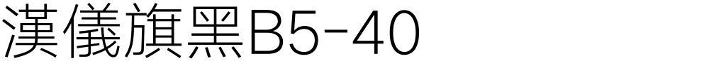 漢儀旗黑B5-40