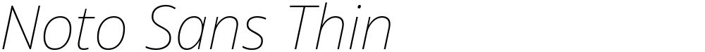 Noto Sans Thin