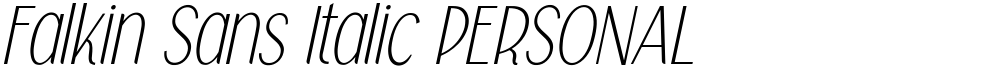 Falkin Sans Italic PERSONAL