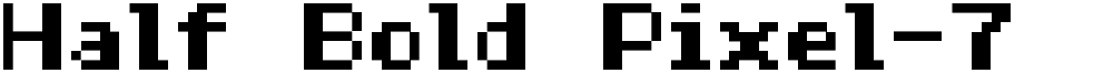 Half Bold Pixel-7