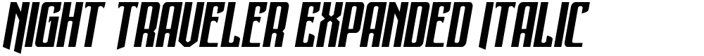 Night Traveler Expanded Italic