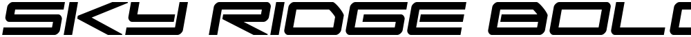 Sky Ridge Bold Semi-Italic