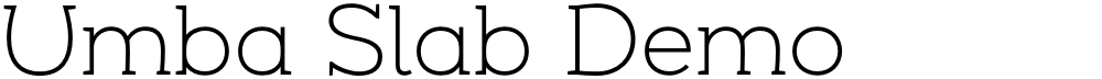 Umba Slab Demo