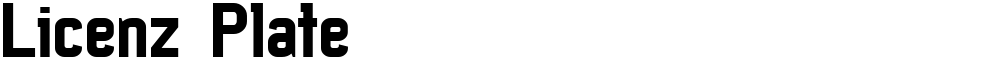 Licenz Plate