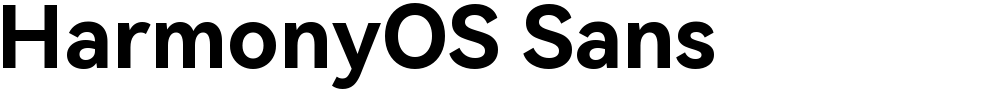 HarmonyOS Sans