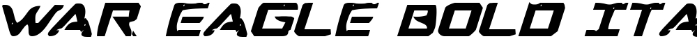 War Eagle Bold Italic