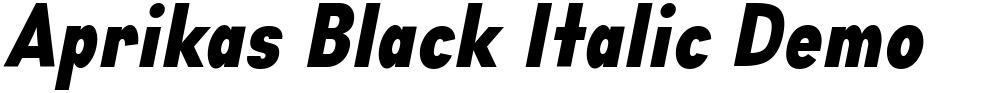 Aprikas Black Italic Demo