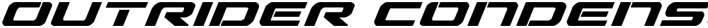 Outrider Condensed Bold Italic