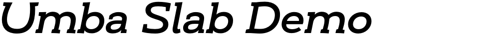 Umba Slab Demo