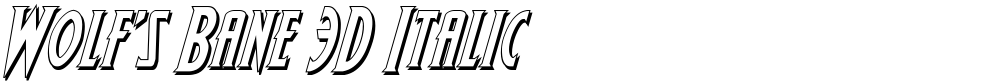 Wolf's Bane 3D Italic