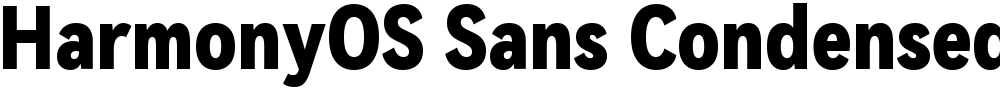 HarmonyOS Sans Condensed