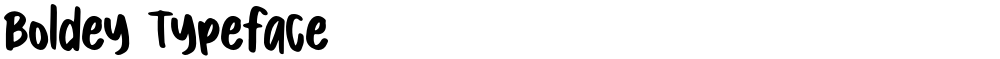 Boldey Typeface