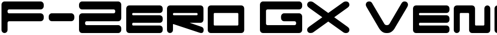F-Zero GX Venue Font