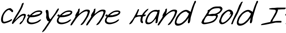 Cheyenne Hand Bold Italic