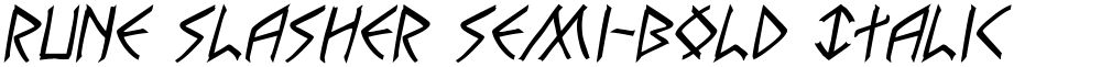 Rune Slasher Semi-Bold Italic