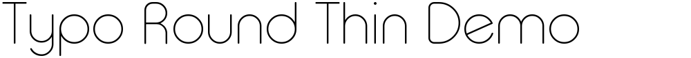 Typo Round Thin Demo