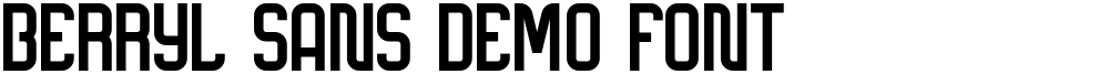 Berryl Sans DEMO font