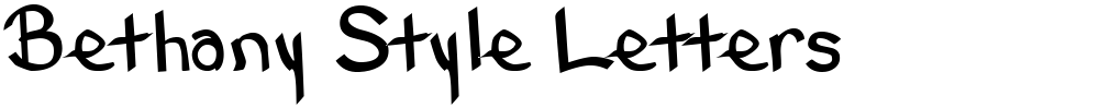 Bethany Style Letters