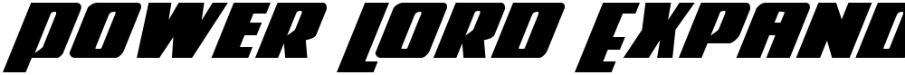 Power Lord Expanded Italic