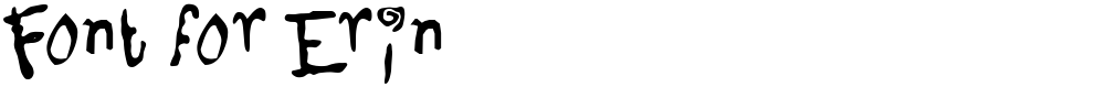 Font for Erin