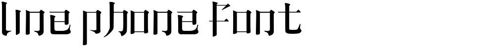 Line phone font