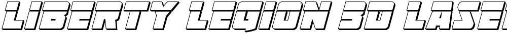 Liberty Legion 3D Laser Italic