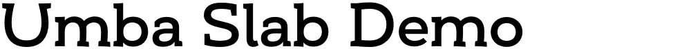 Umba Slab Demo