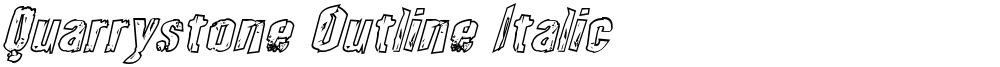 Quarrystone Outline Italic