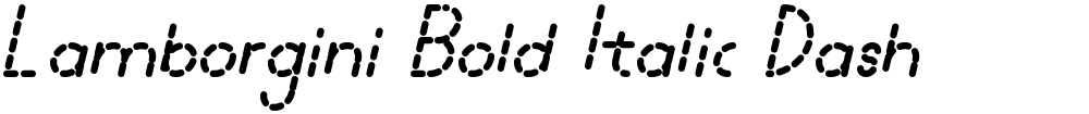 Lamborgini Bold Italic Dash