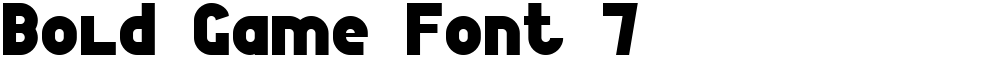Bold Game Font 7