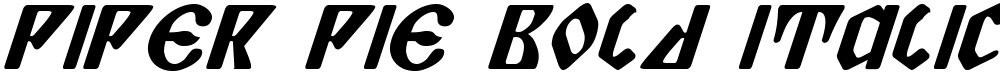 Piper Pie Bold Italic
