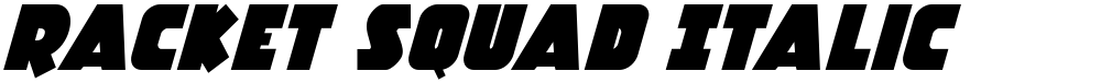 Racket Squad Italic