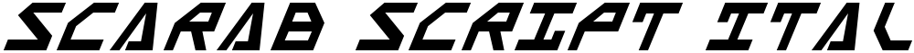 Scarab Script Italic