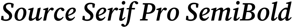 Source Serif Pro SemiBold