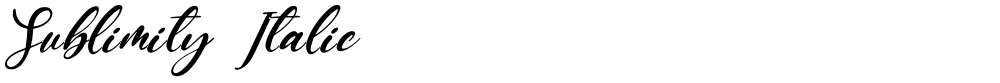 Sublimity Italic