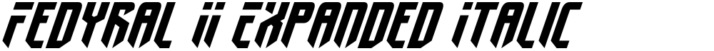 Fedyral II Expanded Italic
