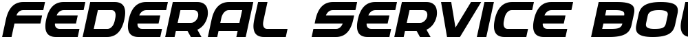 Federal Service Bold Italic