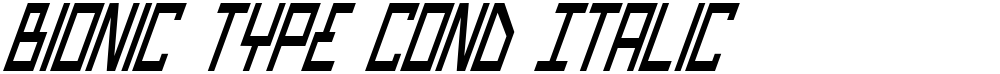 Bionic Type Cond Italic