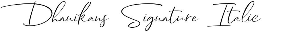 Dhanikans Signature Italic