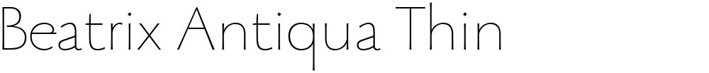 Beatrix Antiqua Thin