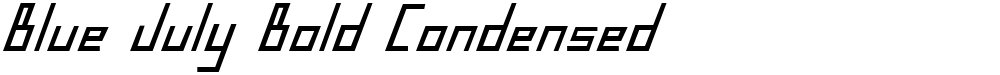 Blue July Bold Condensed