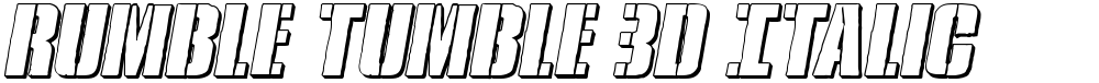 Rumble Tumble 3D Italic