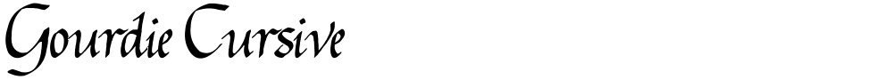 Gourdie Cursive