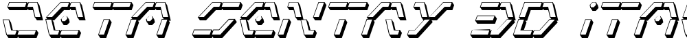 Zeta Sentry 3D Italic